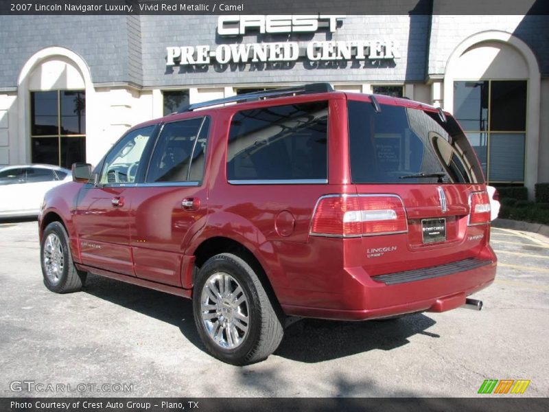 Vivid Red Metallic / Camel 2007 Lincoln Navigator Luxury