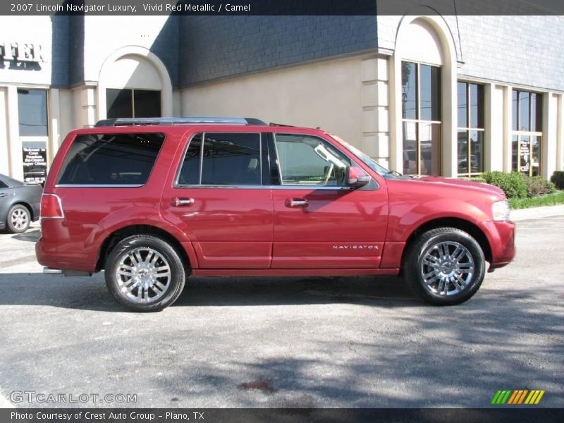 Vivid Red Metallic / Camel 2007 Lincoln Navigator Luxury