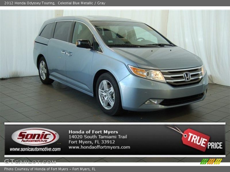 Celestial Blue Metallic / Gray 2012 Honda Odyssey Touring