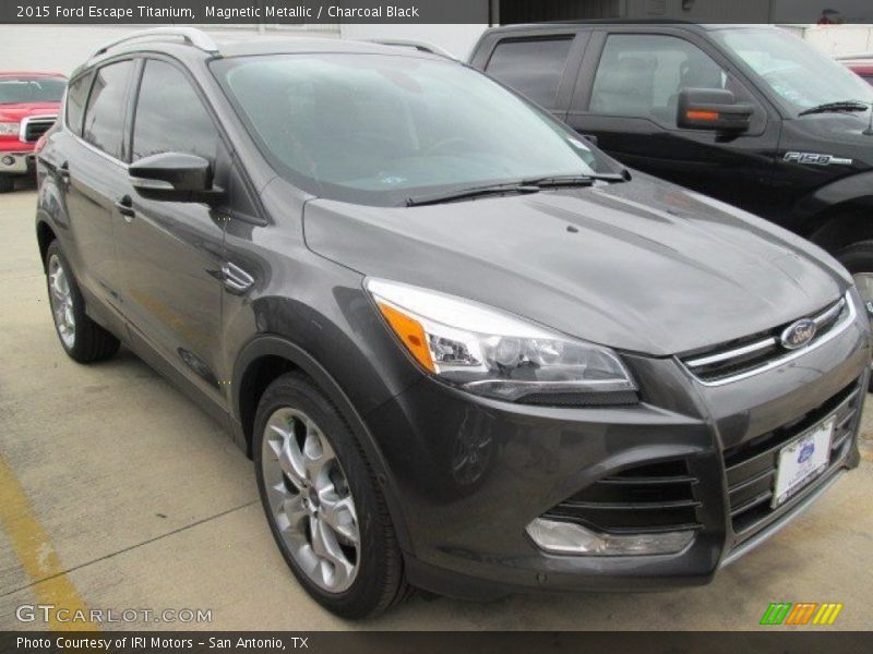 Magnetic Metallic / Charcoal Black 2015 Ford Escape Titanium