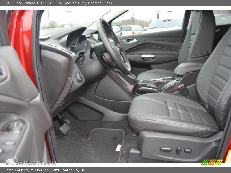 Ruby Red Metallic / Charcoal Black 2015 Ford Escape Titanium