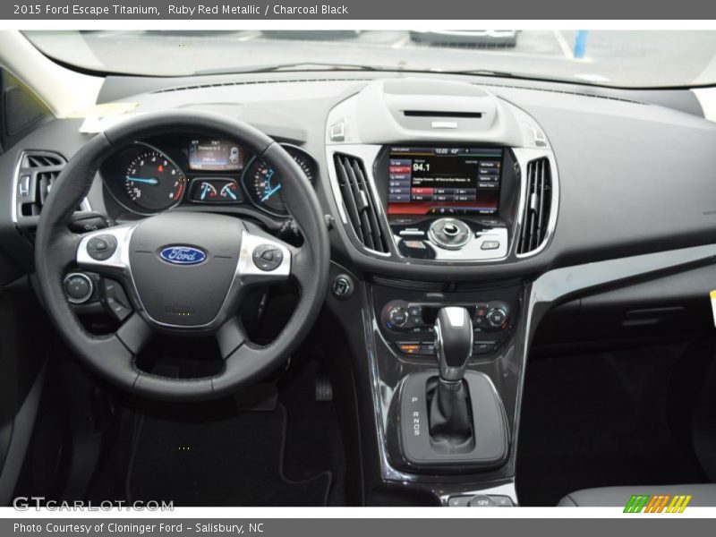 Ruby Red Metallic / Charcoal Black 2015 Ford Escape Titanium
