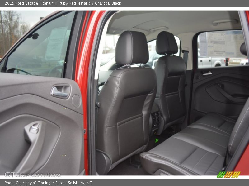 Ruby Red Metallic / Charcoal Black 2015 Ford Escape Titanium