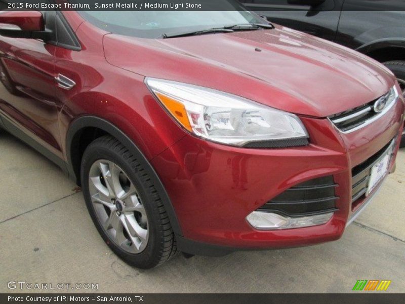 Sunset Metallic / Medium Light Stone 2015 Ford Escape Titanium