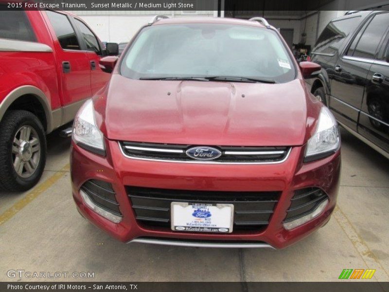 Sunset Metallic / Medium Light Stone 2015 Ford Escape Titanium