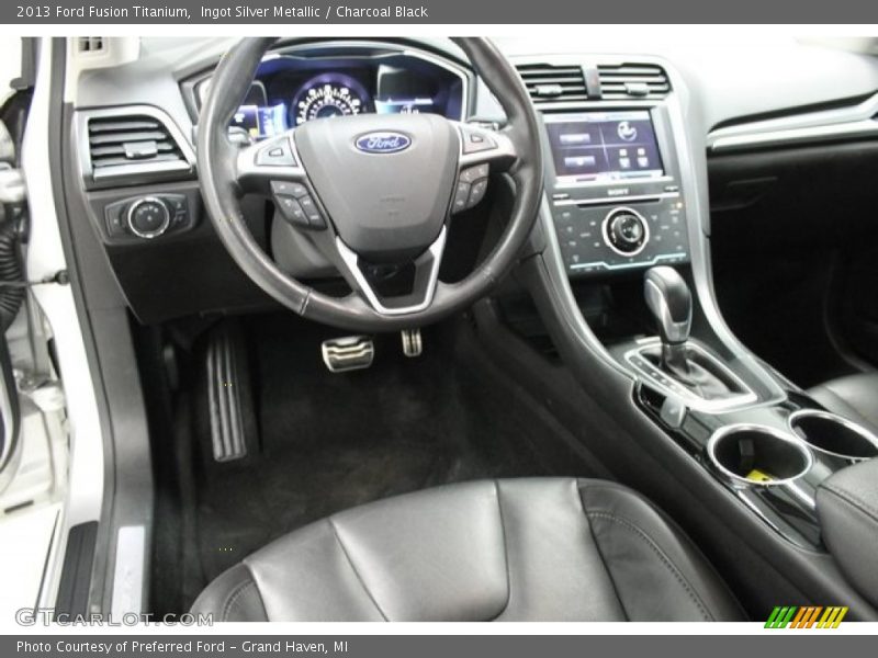 Ingot Silver Metallic / Charcoal Black 2013 Ford Fusion Titanium