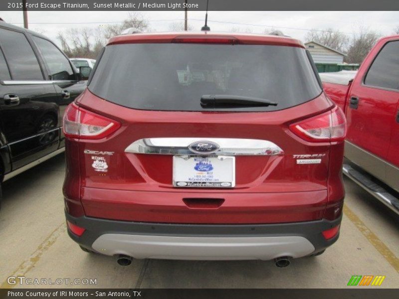 Sunset Metallic / Medium Light Stone 2015 Ford Escape Titanium