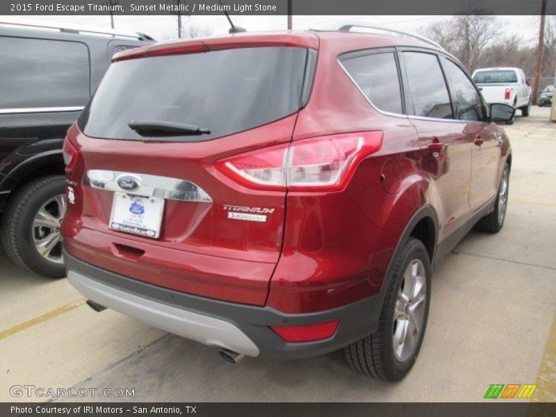Sunset Metallic / Medium Light Stone 2015 Ford Escape Titanium