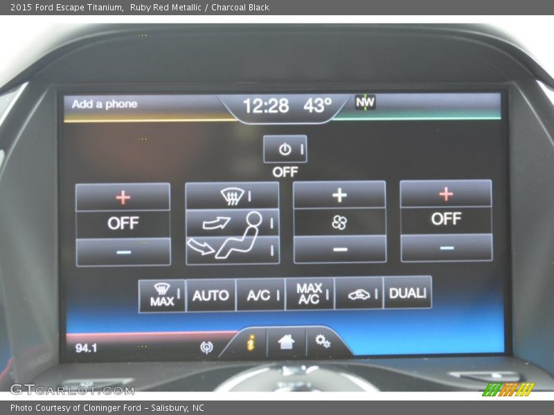 Ruby Red Metallic / Charcoal Black 2015 Ford Escape Titanium