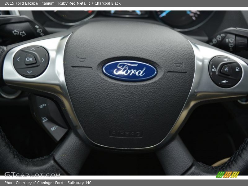 Ruby Red Metallic / Charcoal Black 2015 Ford Escape Titanium