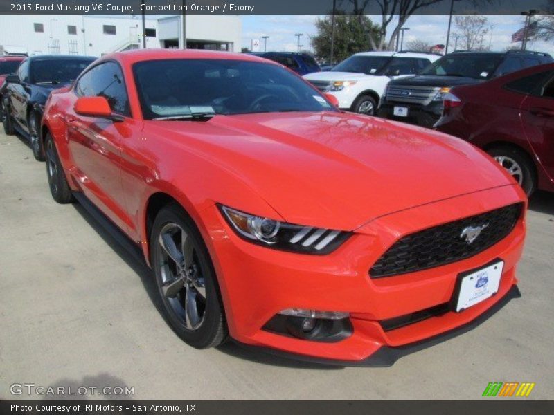 Competition Orange / Ebony 2015 Ford Mustang V6 Coupe