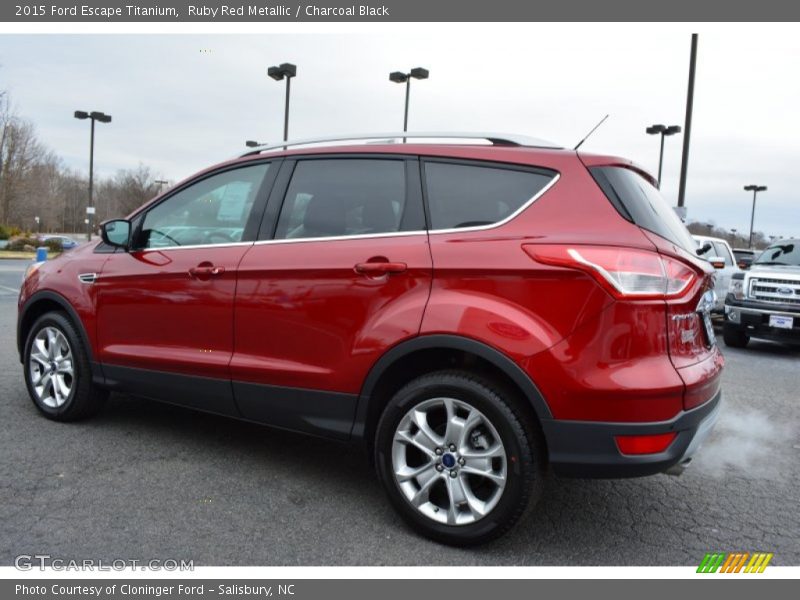 Ruby Red Metallic / Charcoal Black 2015 Ford Escape Titanium
