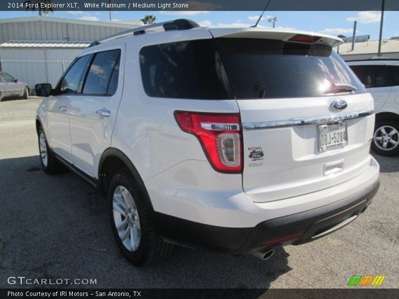 White Platinum / Medium Light Stone 2014 Ford Explorer XLT
