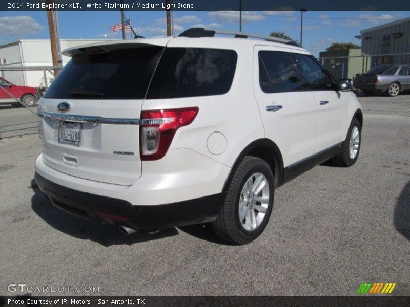 White Platinum / Medium Light Stone 2014 Ford Explorer XLT