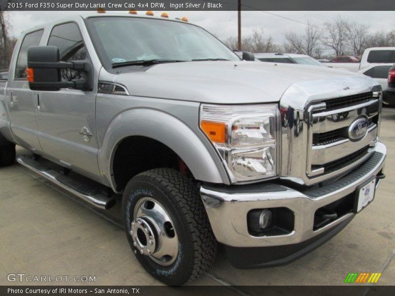 Ingot Silver / Black 2015 Ford F350 Super Duty Lariat Crew Cab 4x4 DRW