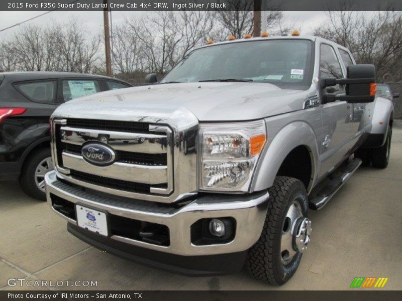 Ingot Silver / Black 2015 Ford F350 Super Duty Lariat Crew Cab 4x4 DRW