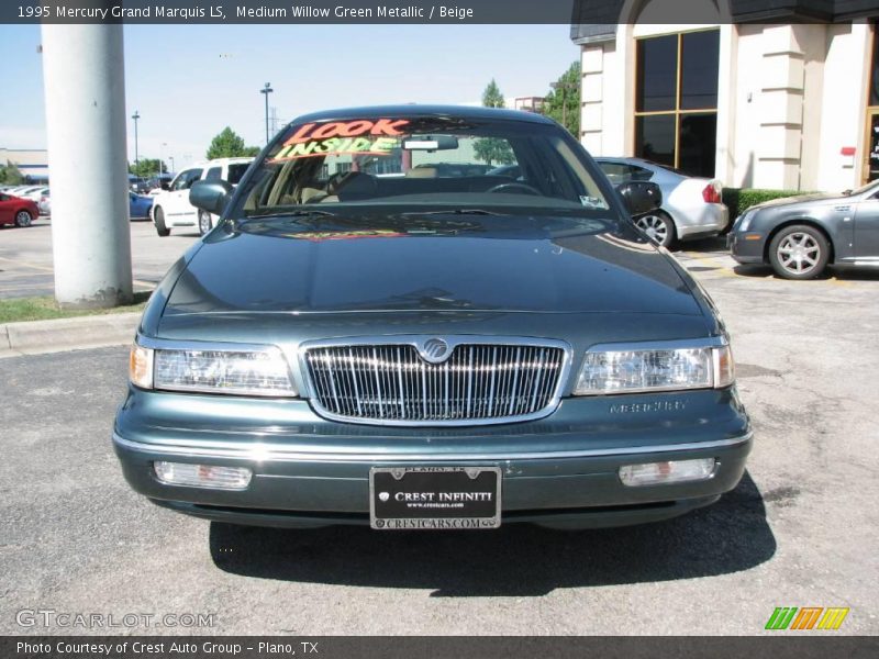 Medium Willow Green Metallic / Beige 1995 Mercury Grand Marquis LS