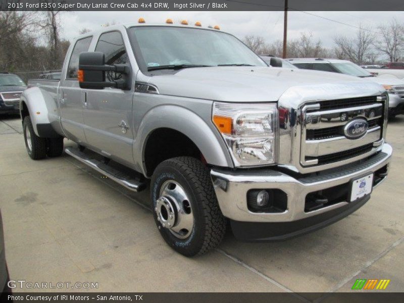 Ingot Silver / Black 2015 Ford F350 Super Duty Lariat Crew Cab 4x4 DRW