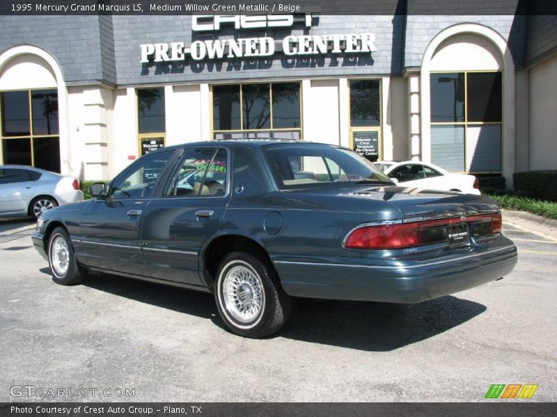 Medium Willow Green Metallic / Beige 1995 Mercury Grand Marquis LS