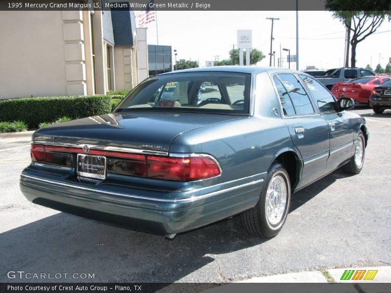 Medium Willow Green Metallic / Beige 1995 Mercury Grand Marquis LS