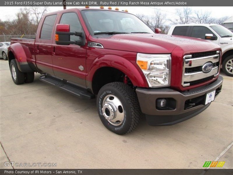 Ruby Red / King Ranch Mesa Antique Affect/Adobe 2015 Ford F350 Super Duty Lariat Crew Cab 4x4 DRW