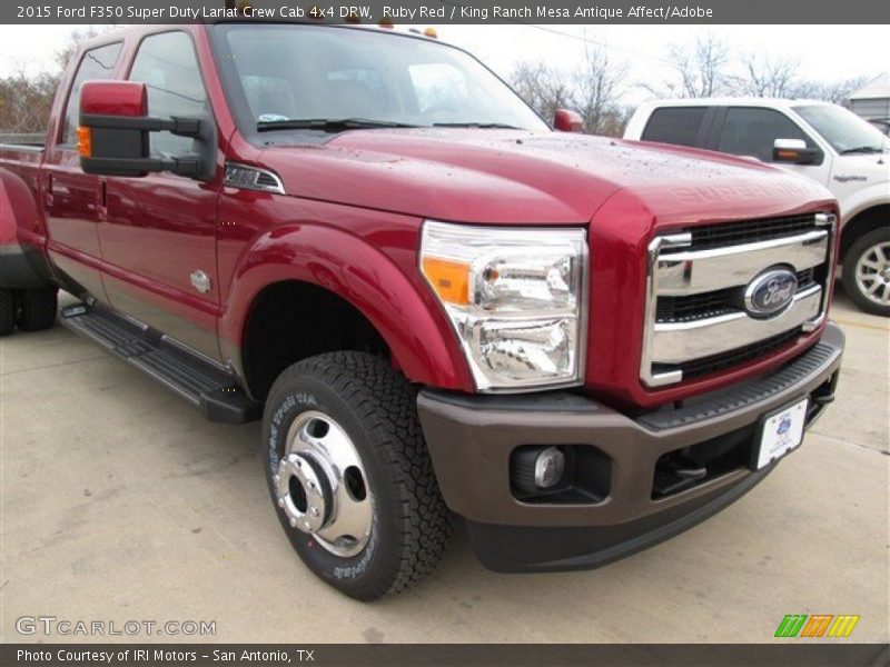 Ruby Red / King Ranch Mesa Antique Affect/Adobe 2015 Ford F350 Super Duty Lariat Crew Cab 4x4 DRW