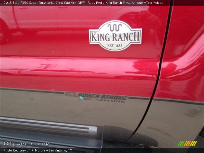 Ruby Red / King Ranch Mesa Antique Affect/Adobe 2015 Ford F350 Super Duty Lariat Crew Cab 4x4 DRW