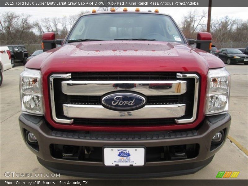 Ruby Red / King Ranch Mesa Antique Affect/Adobe 2015 Ford F350 Super Duty Lariat Crew Cab 4x4 DRW