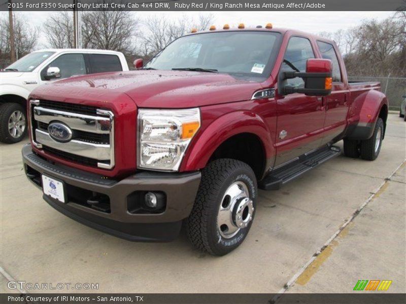 Ruby Red / King Ranch Mesa Antique Affect/Adobe 2015 Ford F350 Super Duty Lariat Crew Cab 4x4 DRW
