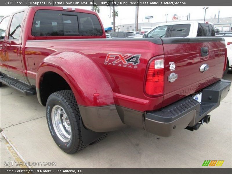 Ruby Red / King Ranch Mesa Antique Affect/Adobe 2015 Ford F350 Super Duty Lariat Crew Cab 4x4 DRW