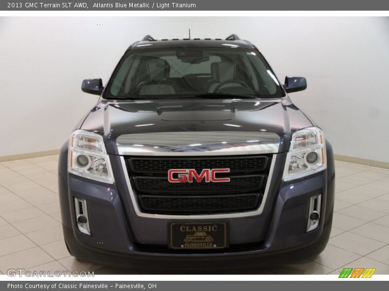 Atlantis Blue Metallic / Light Titanium 2013 GMC Terrain SLT AWD