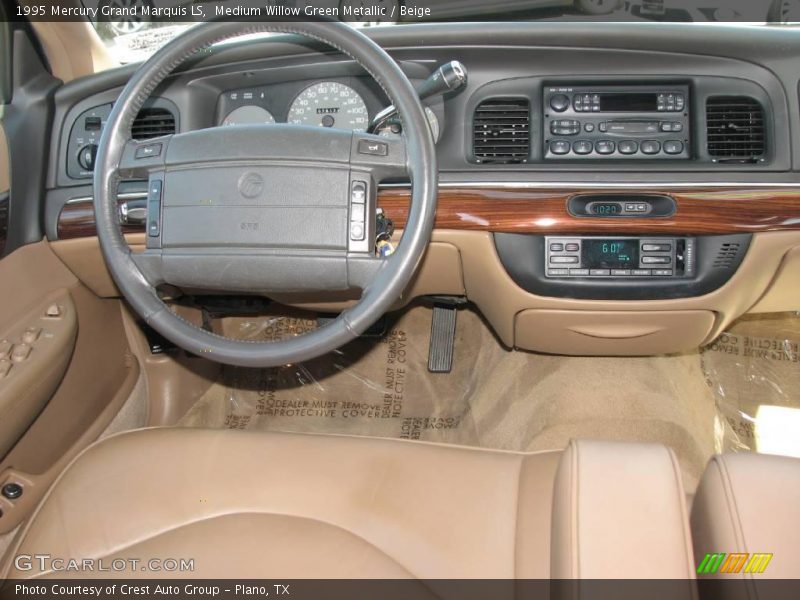 Medium Willow Green Metallic / Beige 1995 Mercury Grand Marquis LS
