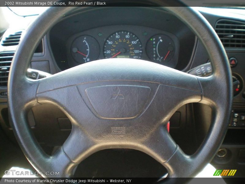 Rio Red Pearl / Black 2002 Mitsubishi Mirage DE Coupe