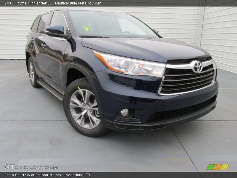 Nautical Blue Metallic / Ash 2015 Toyota Highlander LE