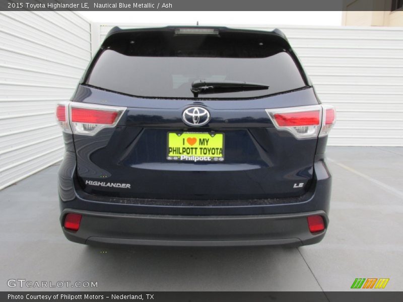 Nautical Blue Metallic / Ash 2015 Toyota Highlander LE