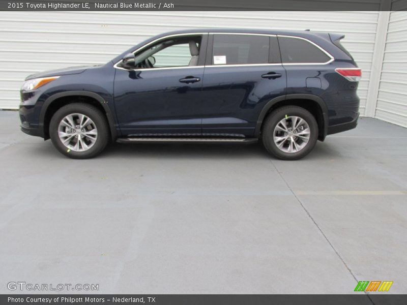 Nautical Blue Metallic / Ash 2015 Toyota Highlander LE
