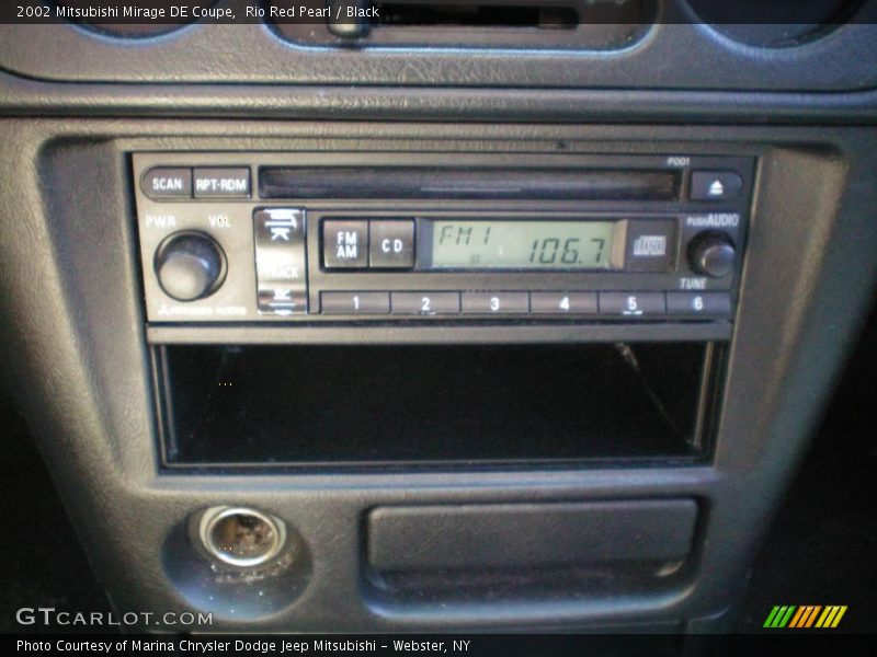 Rio Red Pearl / Black 2002 Mitsubishi Mirage DE Coupe