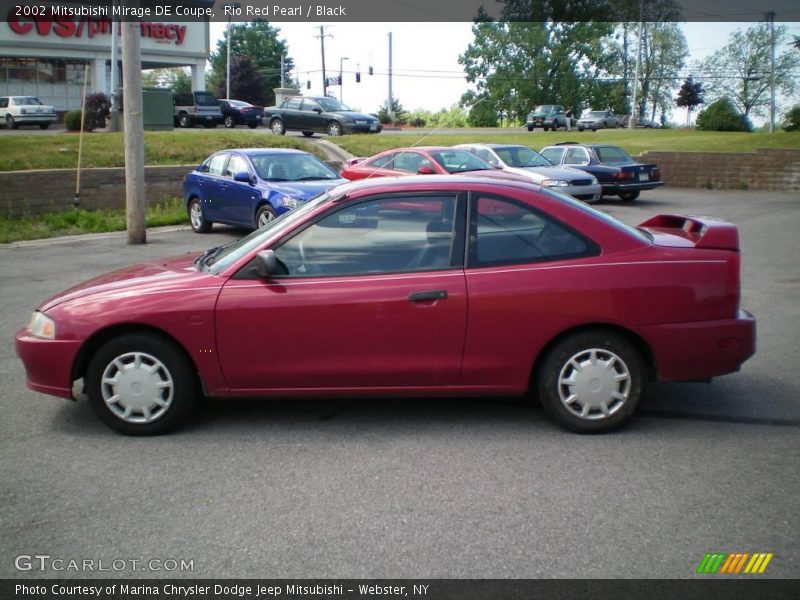 Rio Red Pearl / Black 2002 Mitsubishi Mirage DE Coupe