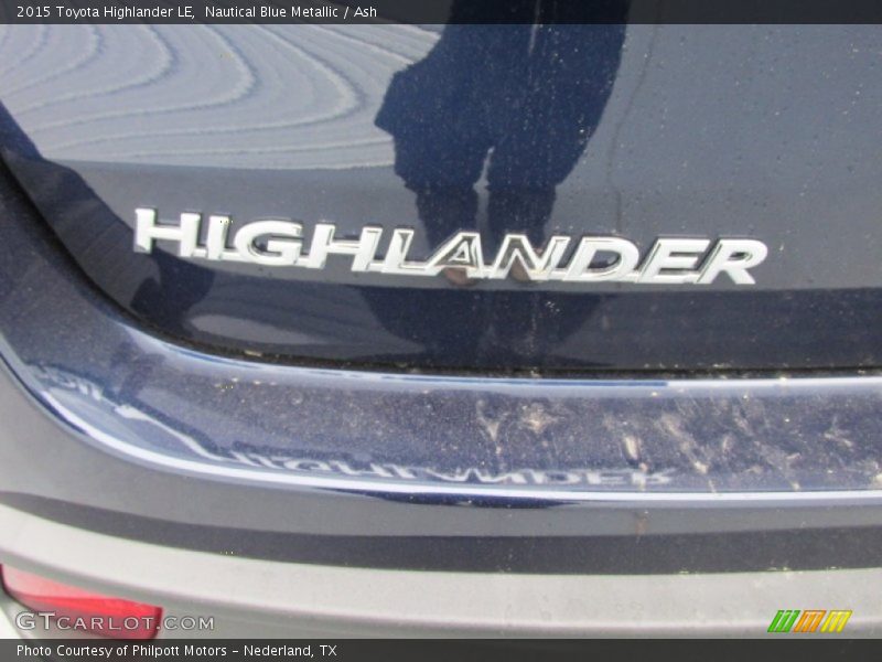 Nautical Blue Metallic / Ash 2015 Toyota Highlander LE