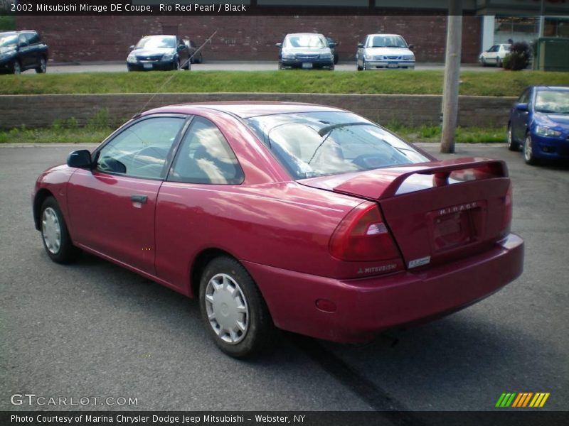 Rio Red Pearl / Black 2002 Mitsubishi Mirage DE Coupe
