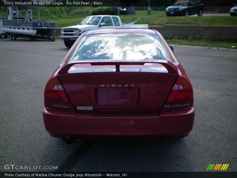 Rio Red Pearl / Black 2002 Mitsubishi Mirage DE Coupe