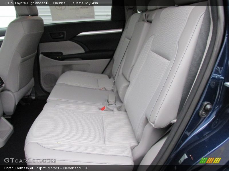 Rear Seat of 2015 Highlander LE