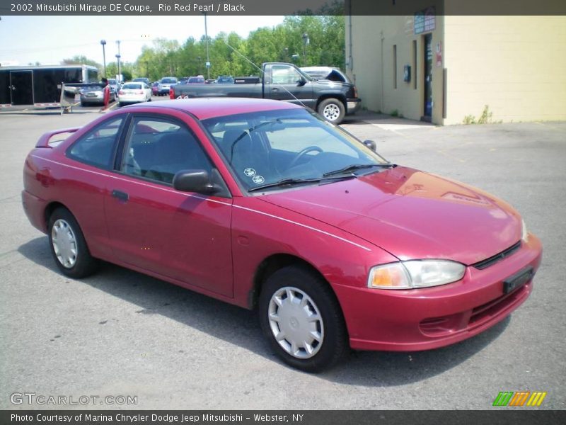 Rio Red Pearl / Black 2002 Mitsubishi Mirage DE Coupe