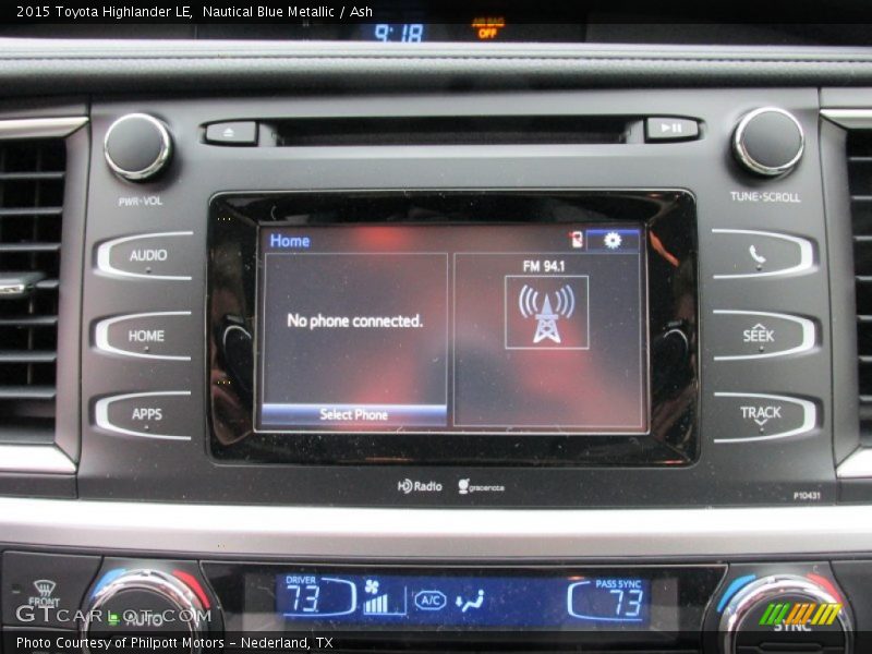 Controls of 2015 Highlander LE