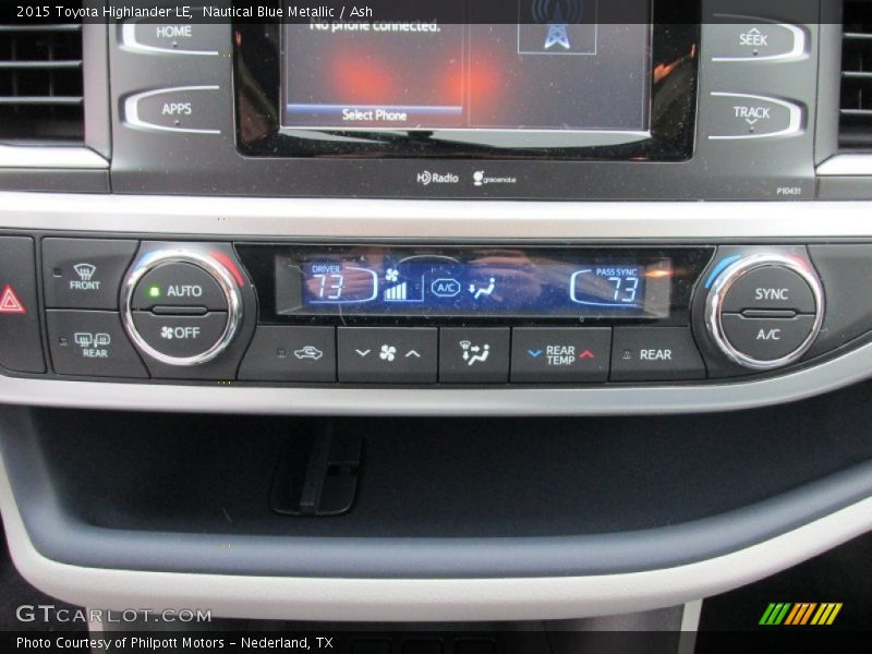 Controls of 2015 Highlander LE