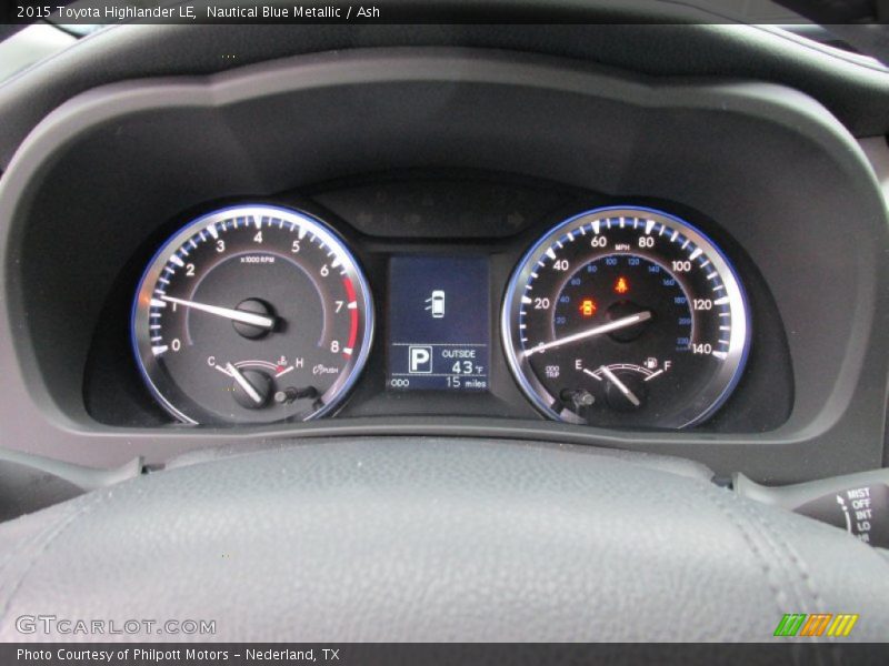  2015 Highlander LE LE Gauges