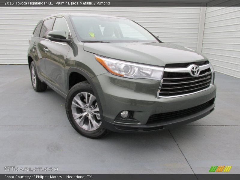 Alumina Jade Metallic / Almond 2015 Toyota Highlander LE