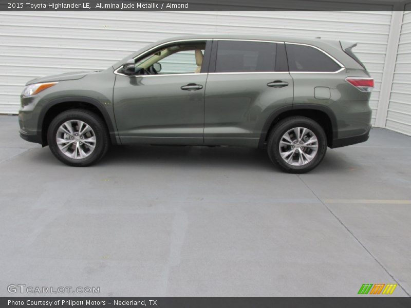 Alumina Jade Metallic / Almond 2015 Toyota Highlander LE