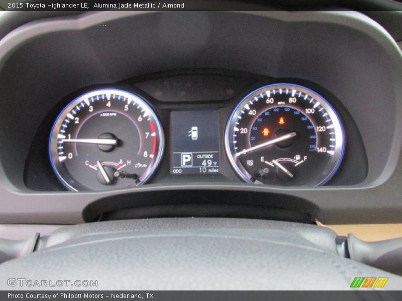  2015 Highlander LE LE Gauges