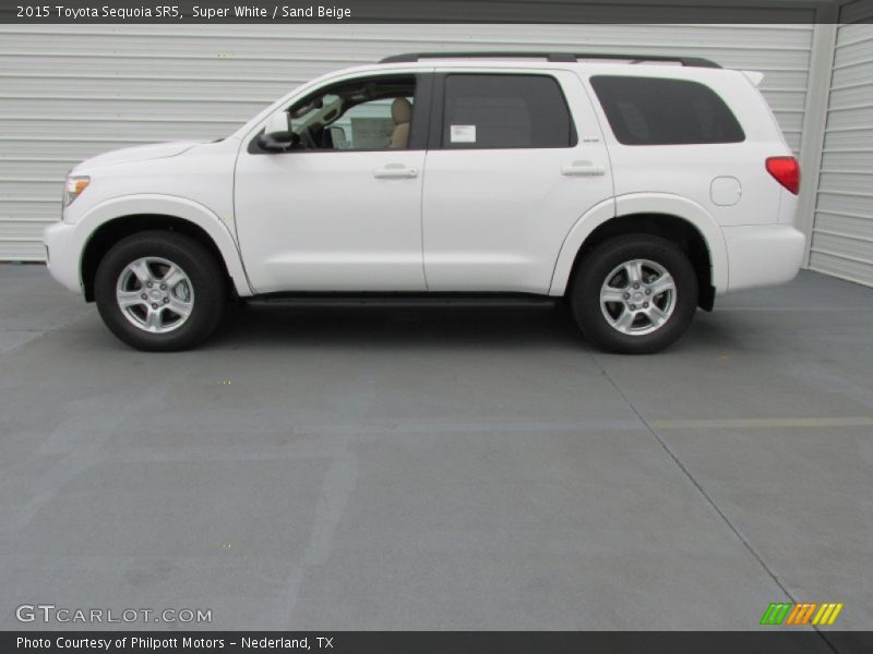 Super White / Sand Beige 2015 Toyota Sequoia SR5